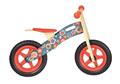 WOODEN BALANCE BIKE WITH PINK FLOWERS