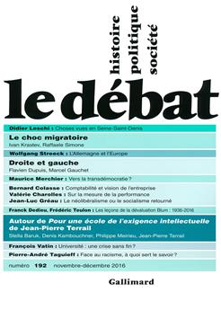 LE DEBAT N192 (NOVEMBRE 2016)  
